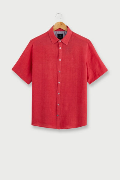 Chemise Alfonso Rouge Manches Courtes (9272230936901)