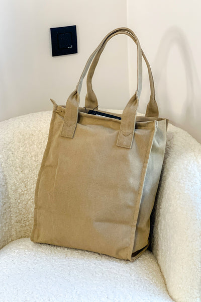 Sac "TOTE BAG" Beige en Tissu (9645709230405)