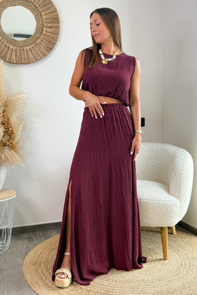 Ensemble Top Jupe Krimba Bordeaux (15157021966661)