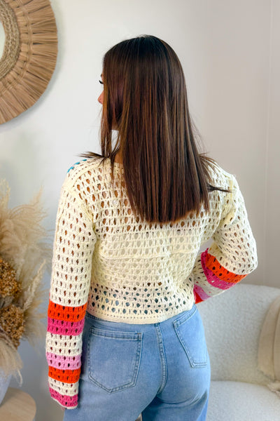 Gilet Crochet Melie Ecru (15017095692613)