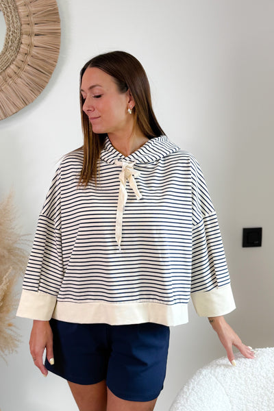 Sweat Badly Bleu Marine Manches Courtes (15054862483781)