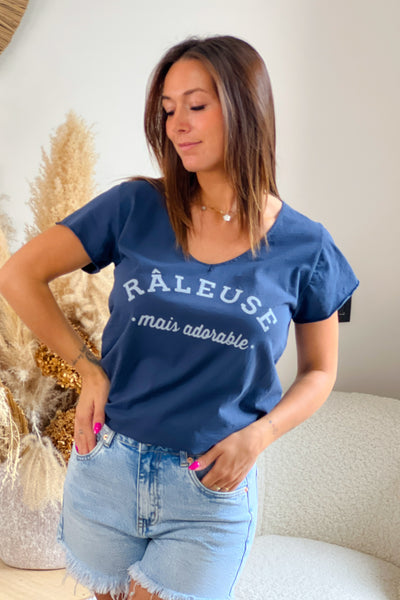 T-Shirt " Raleuse" Bleu Marine (9355497963845)
