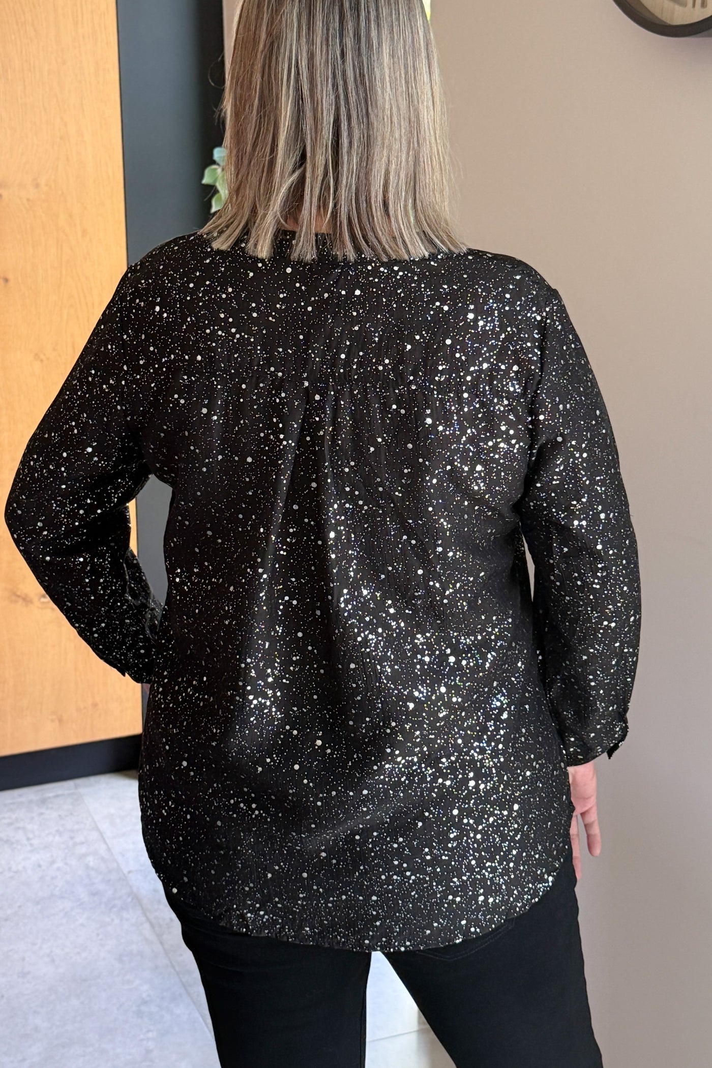 Blouse Stacey Noir à Paillettes GT
