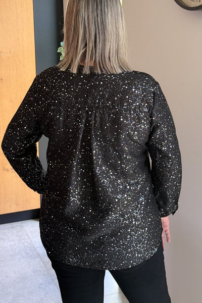 Blouse Stacey Noir à Paillettes GT