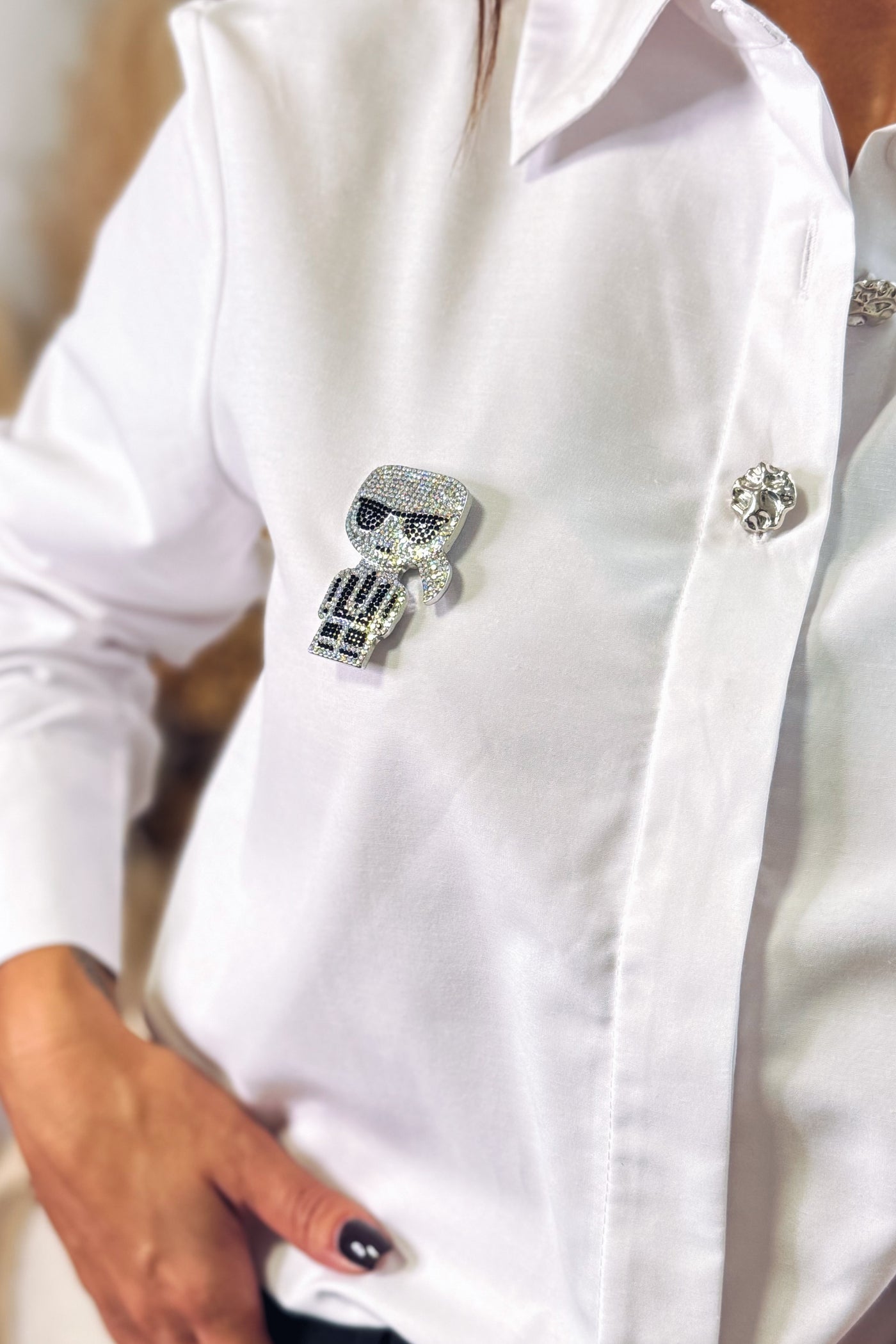 Broche Karline Noir/Argent