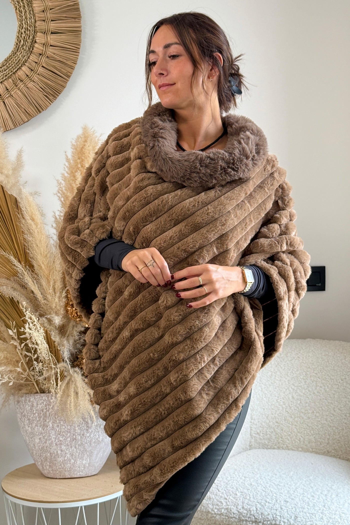 Poncho Odélie Taupe (9719866786117)