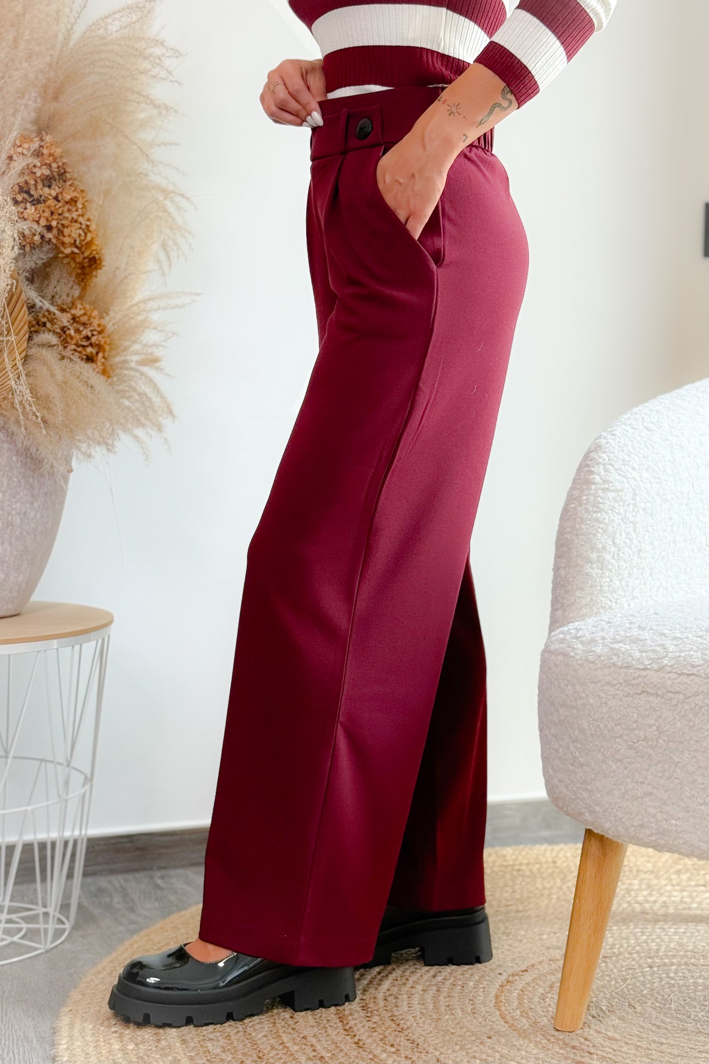Pantalon Geggo Bordeaux JDY (15190357967173)