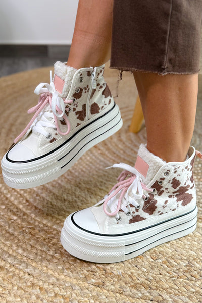 Style Converse Compensée Vache Poil Blanc (15314247254341)