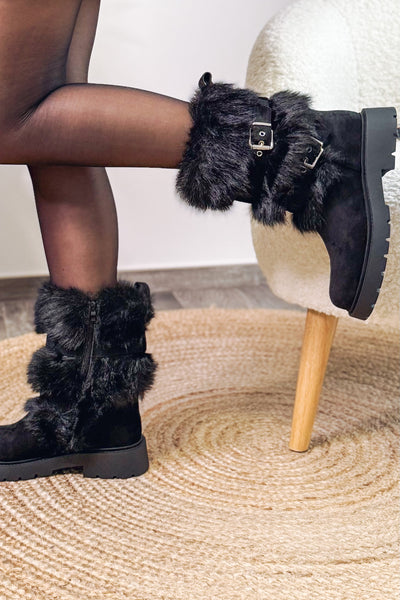 Bottes Fourrure Anne-So Noir