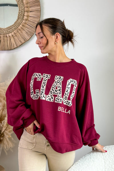 Sweat " Ciao" Bordeaux (15314651873605)