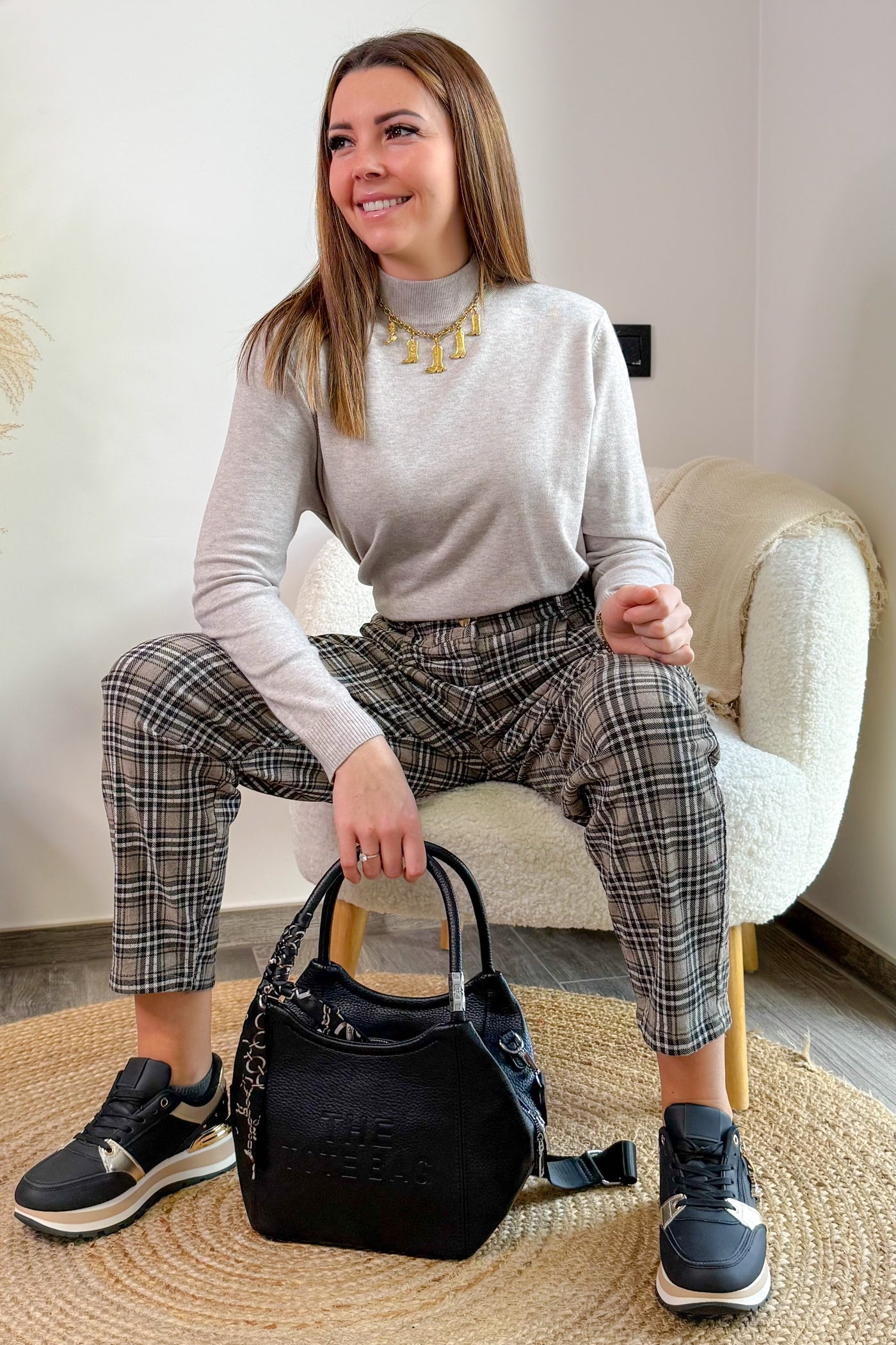 Sac " Tote bag" Hexagonal Noir