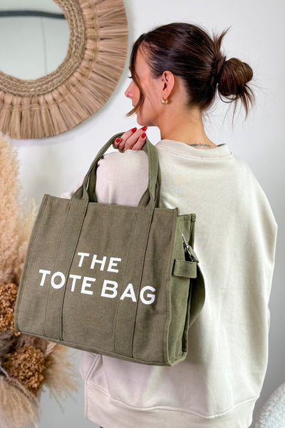 Sac Tote Bag Jeans Kaki Modèle Moyen (15315019956549)