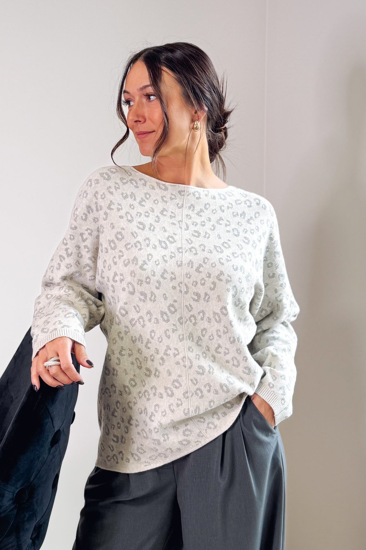 Pull Francesse Léopard Beige