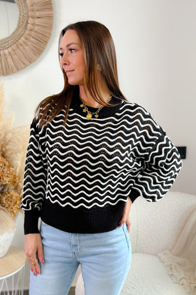 Pull Rita Blanc/Noir JDY (15026718966085)