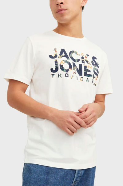 T-Shirt JJBECS SHAPE TEE Blanc (8620073517381)