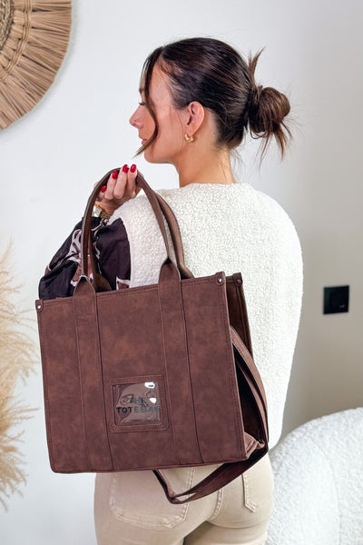 Sac The Tote Bag Suédine Choco (15314320589125)