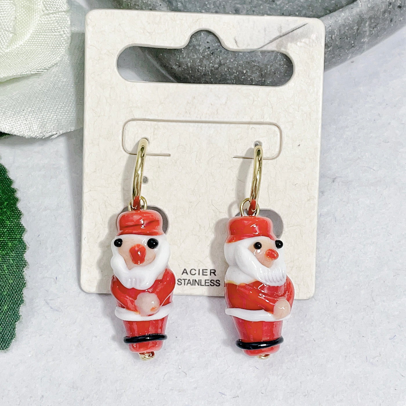 Boucle D'Oreille De Noël Père Noël