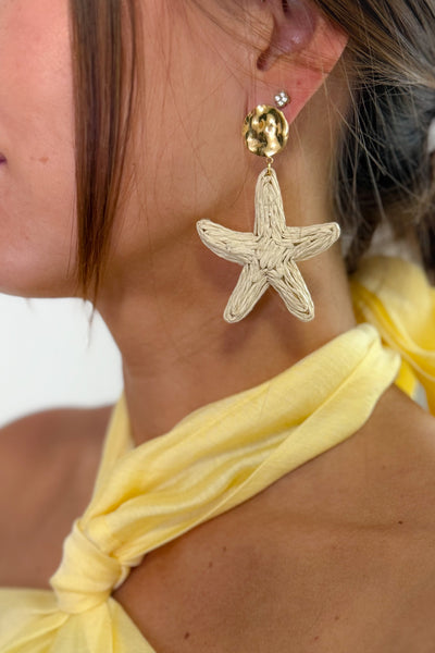 Boucle D'Oreille Etoile De Mer En Corde (15086384415045)