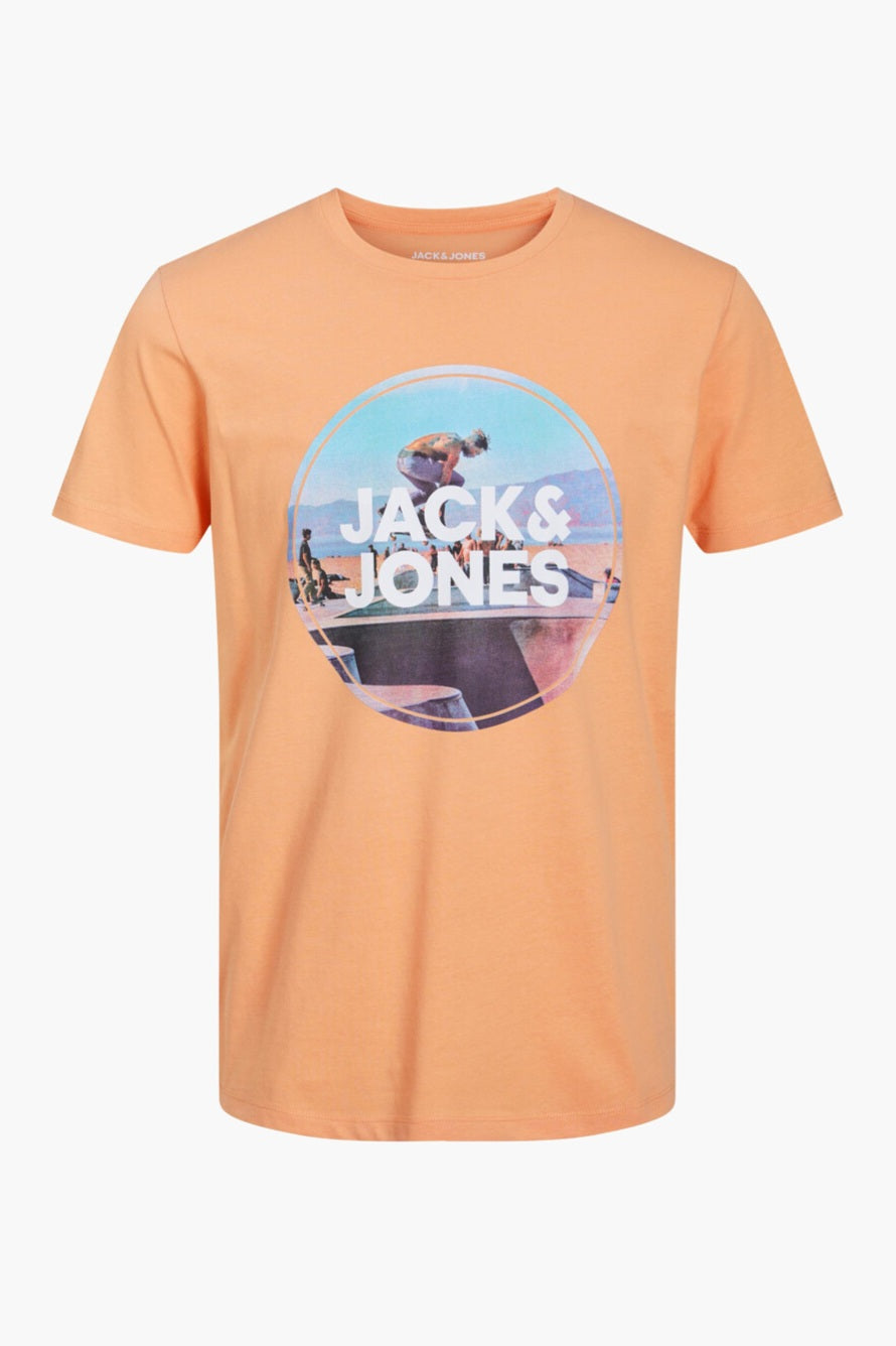 T-Shirt JJGEM TEE SS CREW NECK Orange (8619841487173)