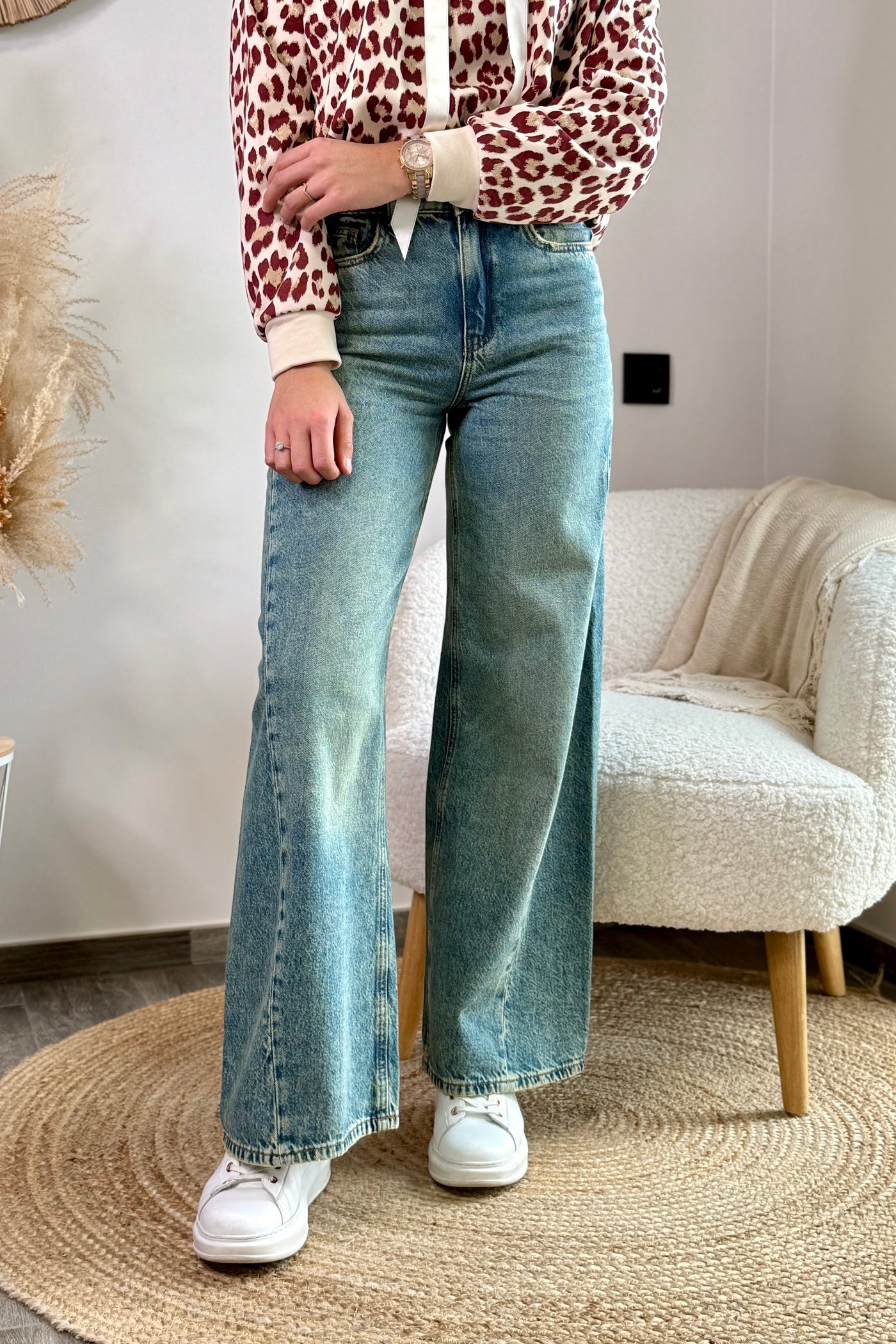 Jeans Carine Wide Leg Bleu Vintage JDY