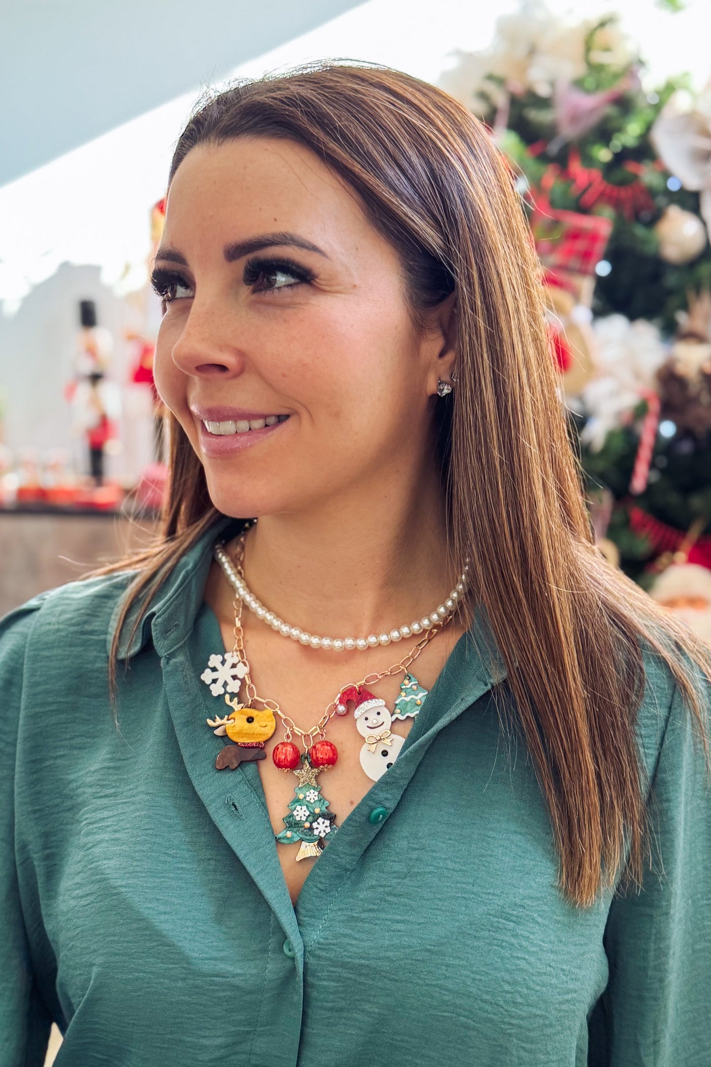 Collier De Noël Perles & Breloques