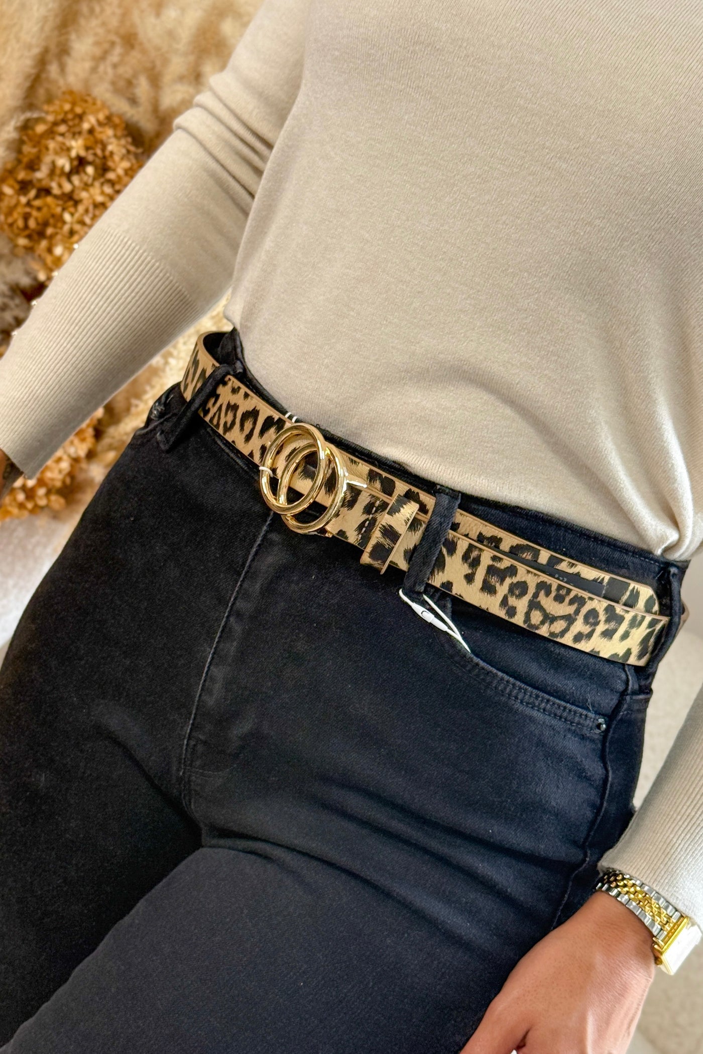 Ceinture Rasmi Léopard Doré (9719870193989)