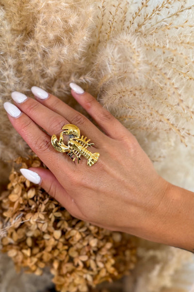 Bague Grand Crabe Doré (15172758044997)