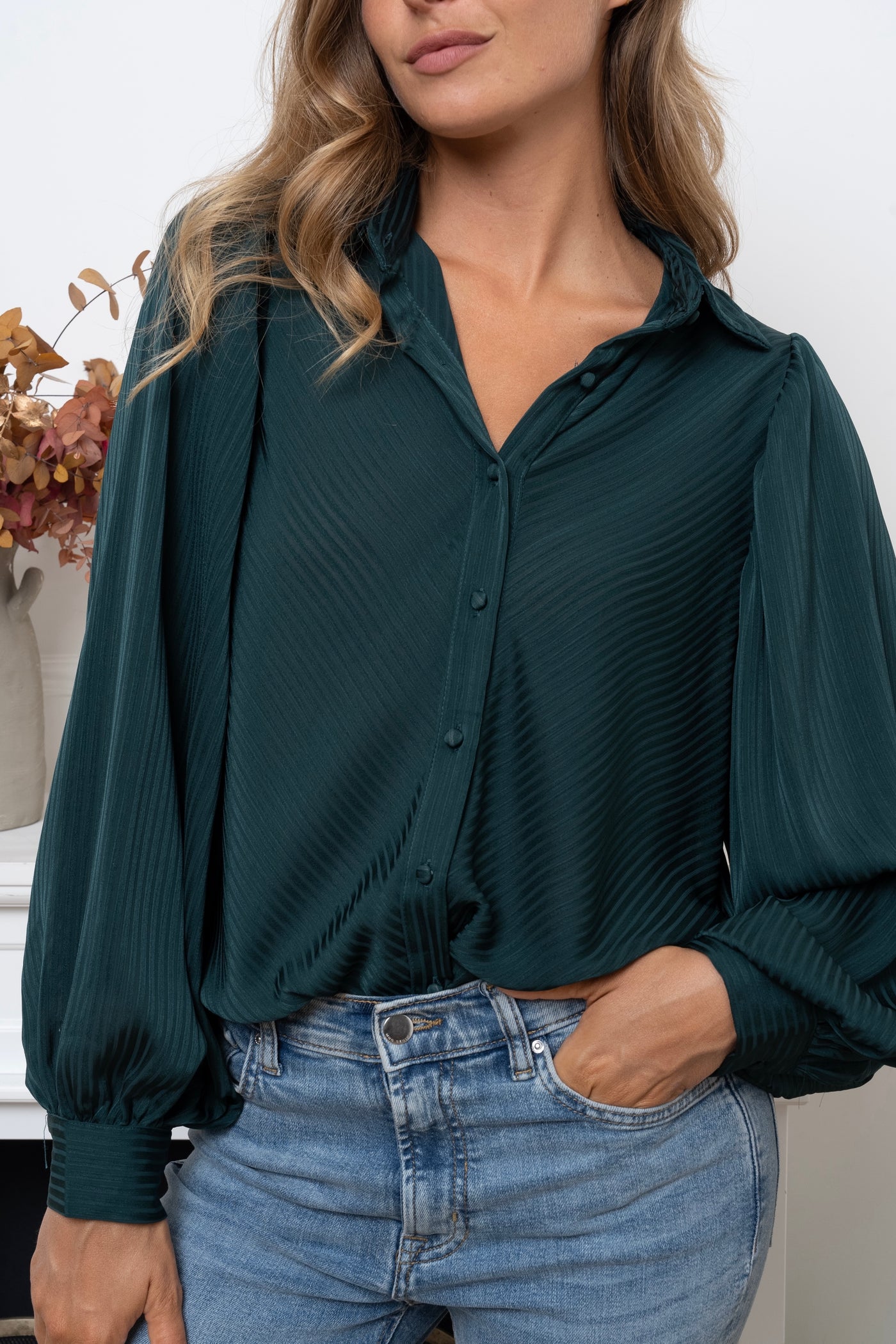 Chemise Kléa Vert Bouteille (9613977518405)