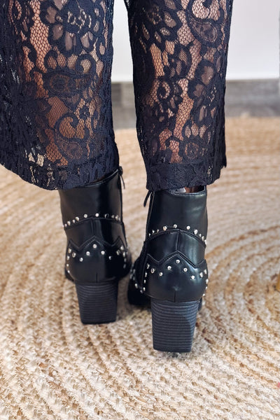 Bottine Style Santiag Clouté Noir (15297491337541)