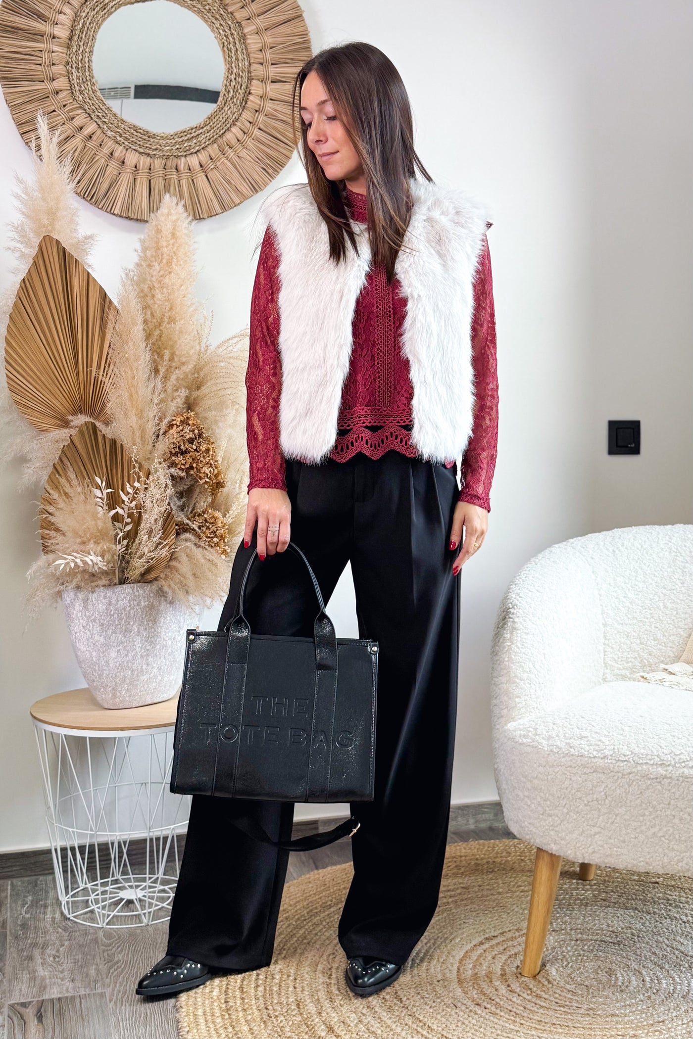 Gilet Ora Fausse Fourrure Ecru JDY (15297435992389) (15297444905285) (15297445921093) (15297446936901)