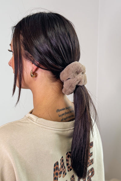 Chouchou Fausse Fourrure Brun