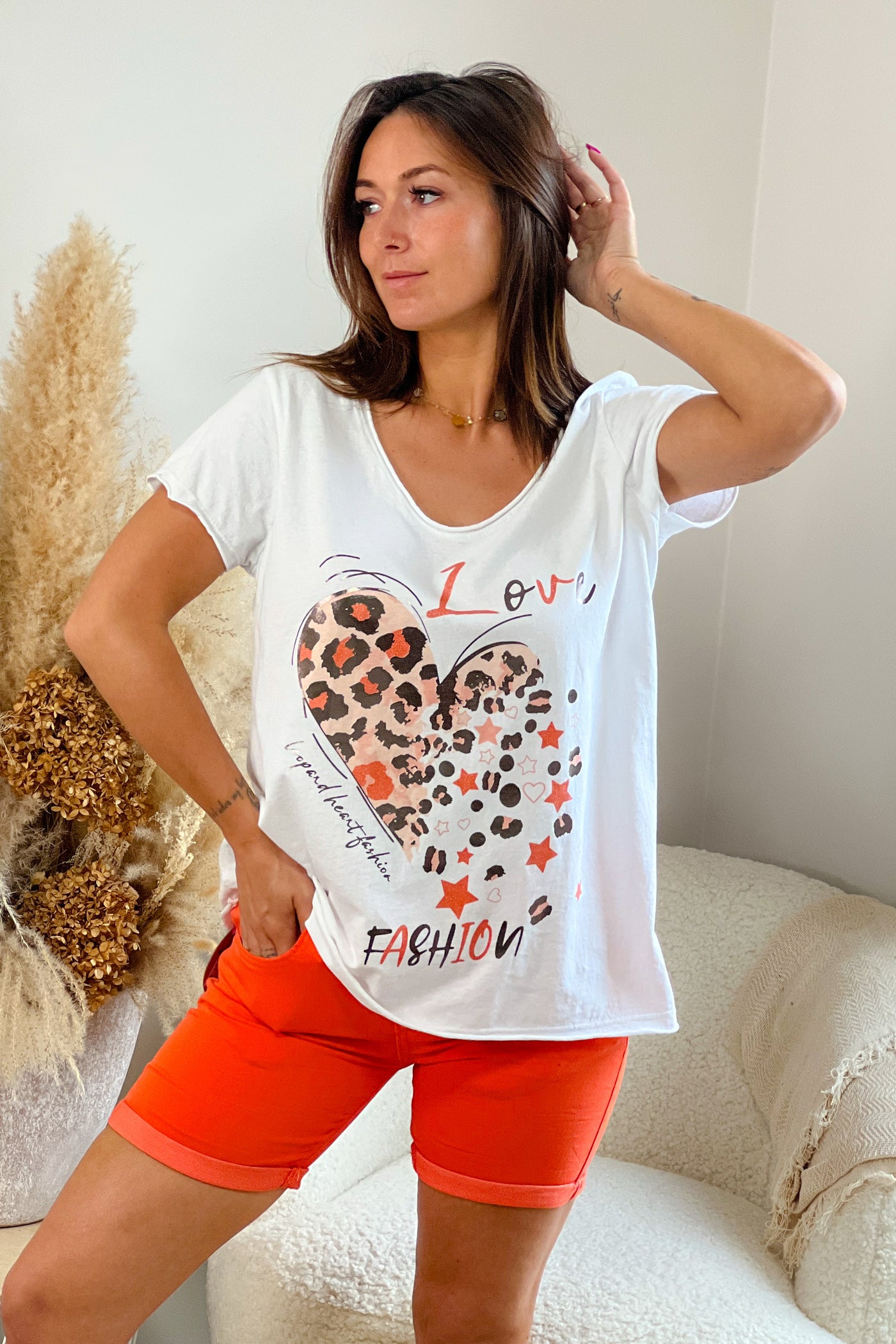 T-shirt " Love" Orange (9281835204933)