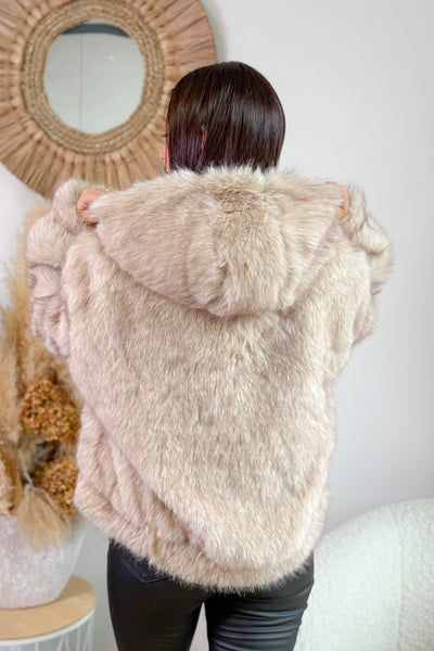 Veste Fausse Fourrure Cindy Beige