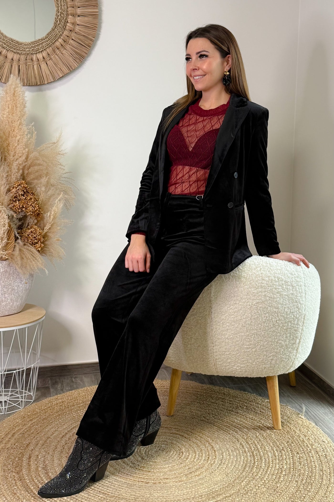 Blazer Velours Astrid Noir Only