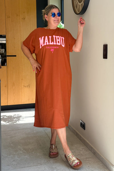 Longue Robe T-Shirt Malibu Brique GT (15173630624069)