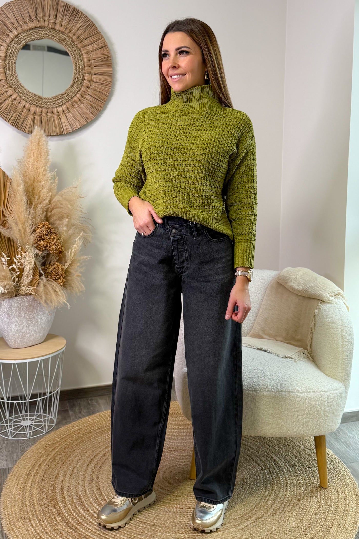 Jeans Giorgia Baggy Straight Gris Only