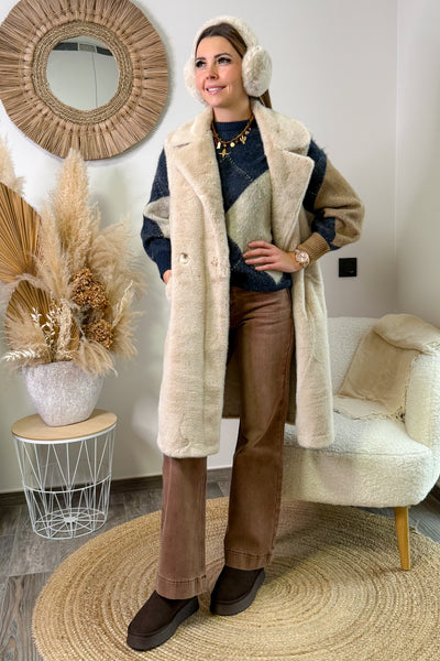 Jeans Wide Leg JW8732 BRUN