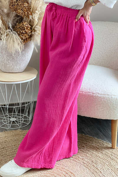 Pantalon Gaze de Coton Gabyta Fuchsia (9230358085957)