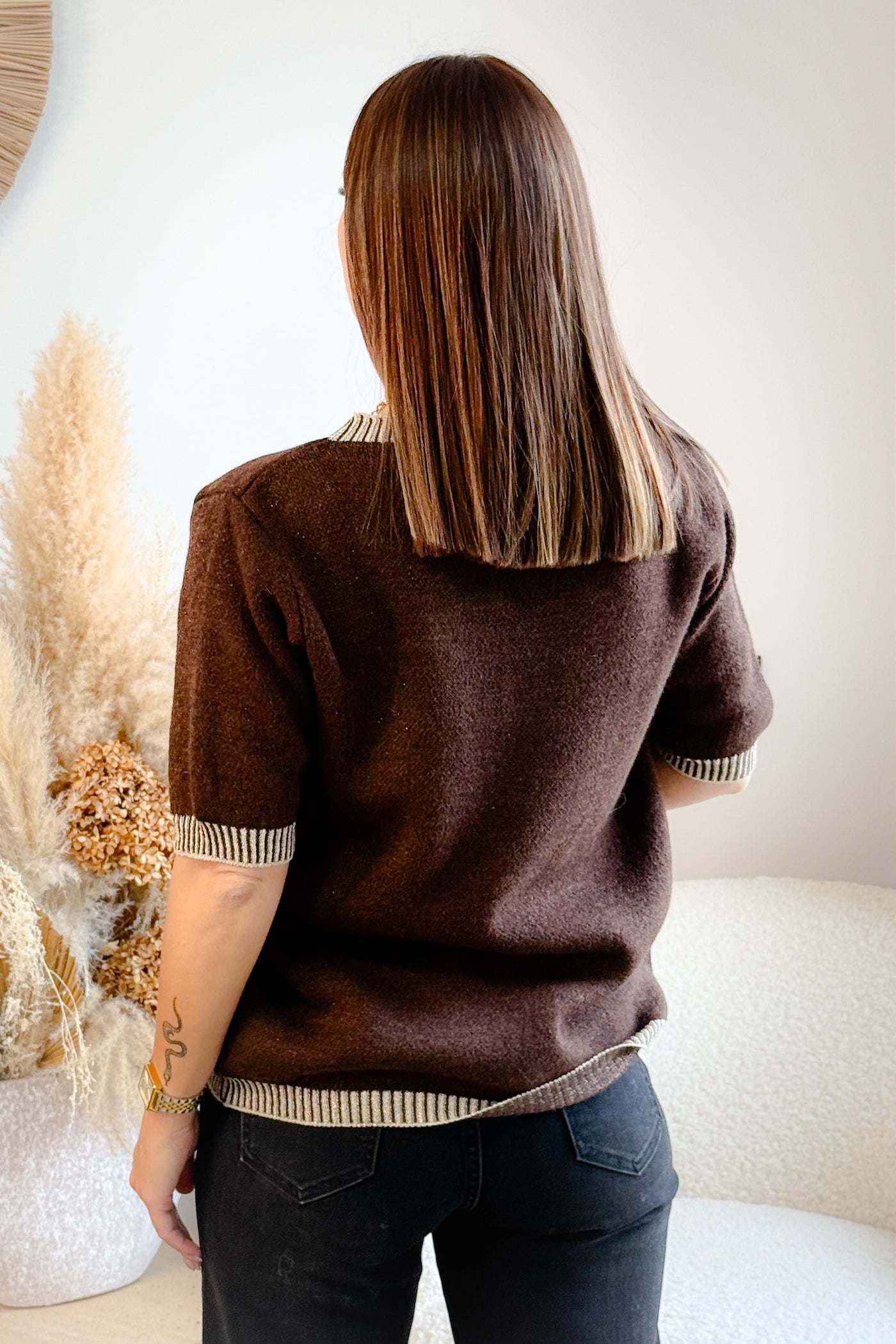 Pull Manches Courtes Brooke Choco (9748440219973)