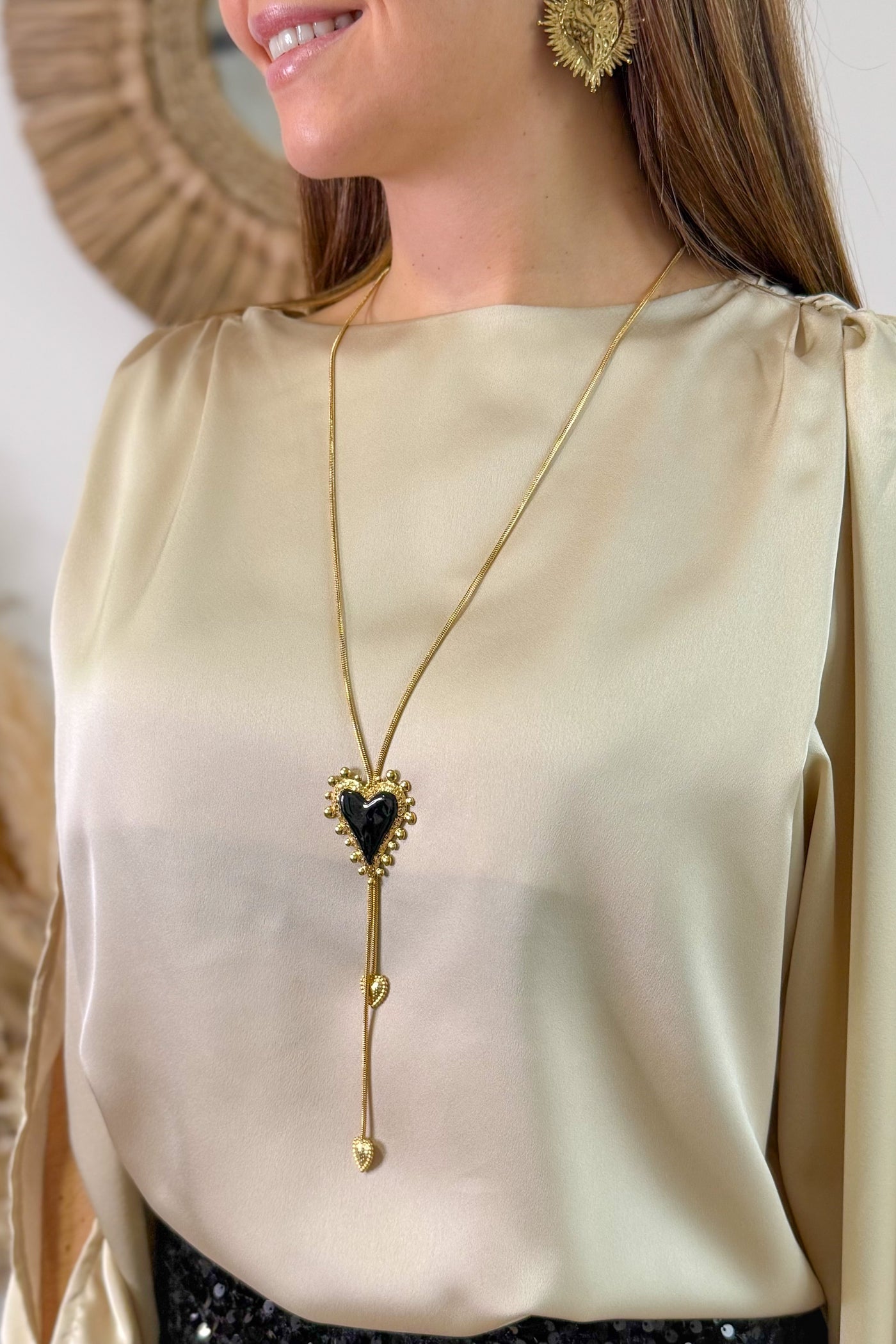 Sautoir Coeur Noir
