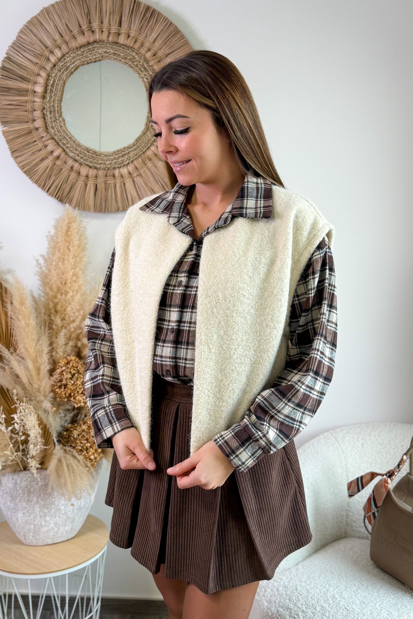 Gilet Sans Manche Louane Ecru