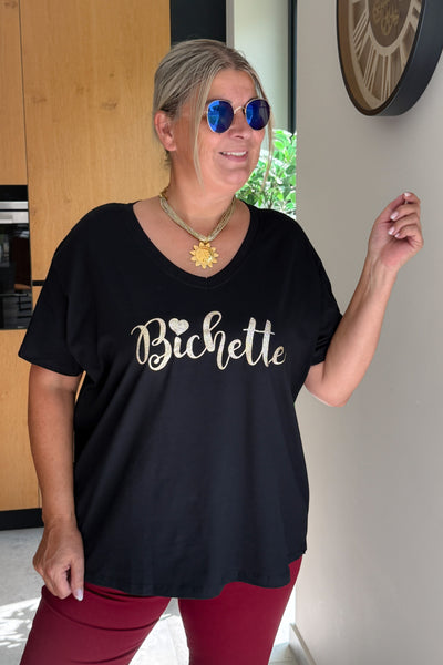 T-Shirt " Bichette" Noir GT (15260758081861)