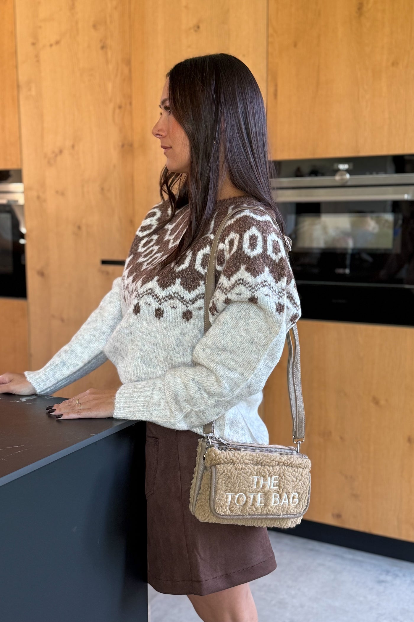 Pochette Tote Bag Teddy Camel Clair