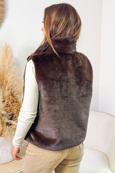 Gilet Fausse Fourrure Adélinia Choco (14829118488901)