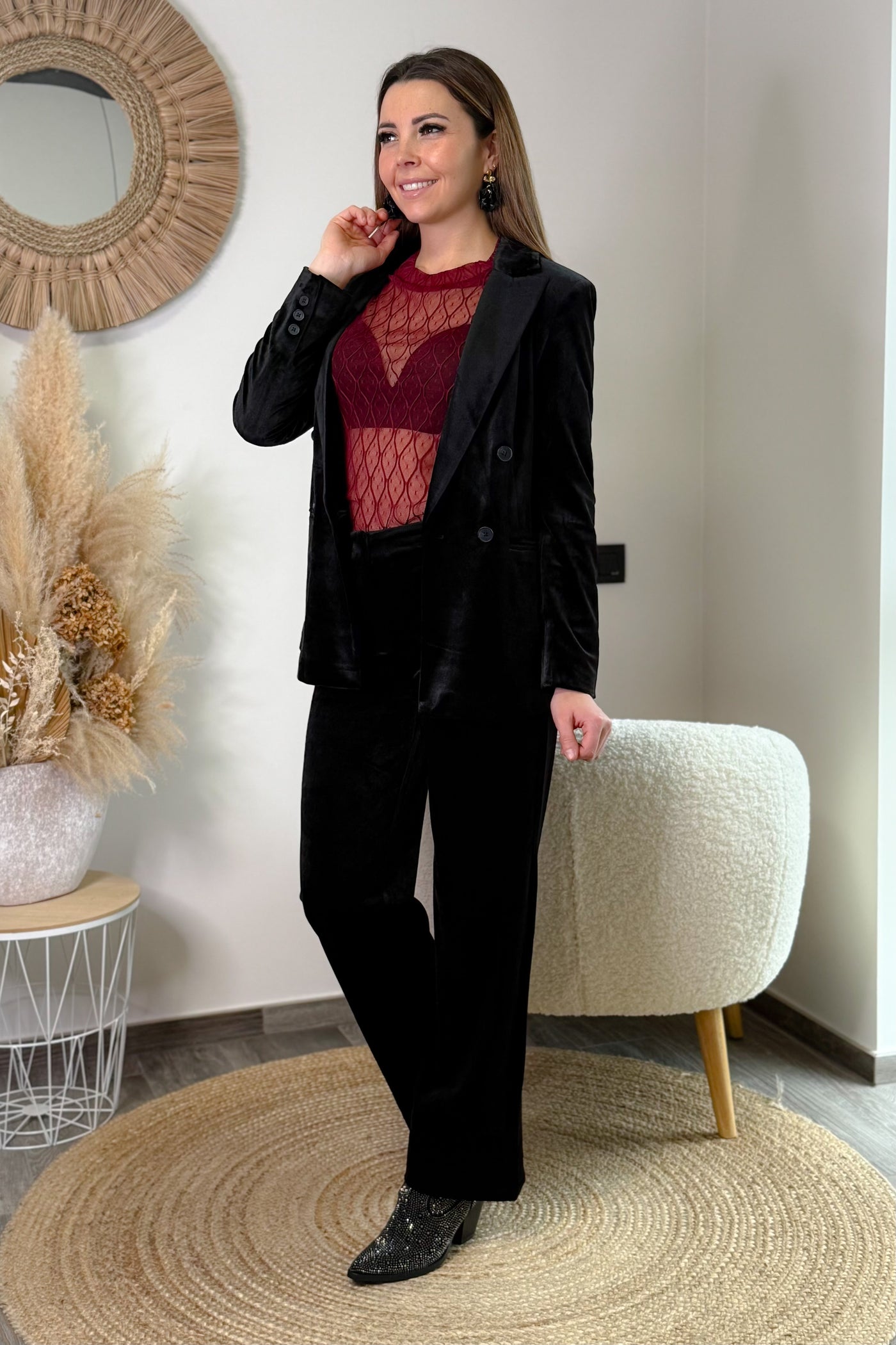 Blazer Velours Astrid Noir Only