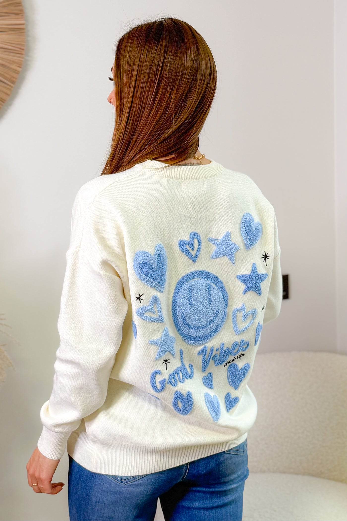 Pull " Smiley" Bleu (14975817417029)