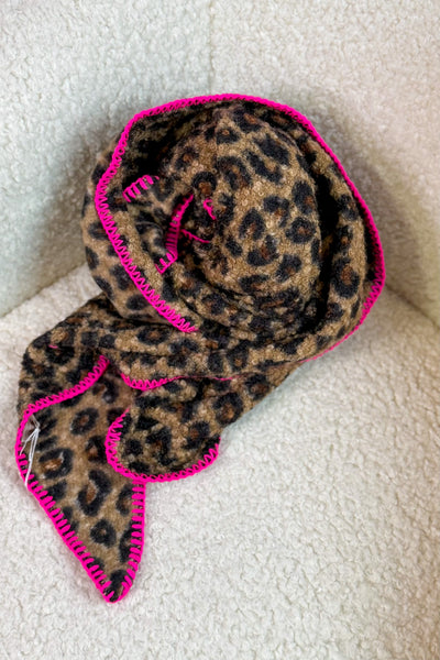 Echarpe Triange Léo/Fuchsia