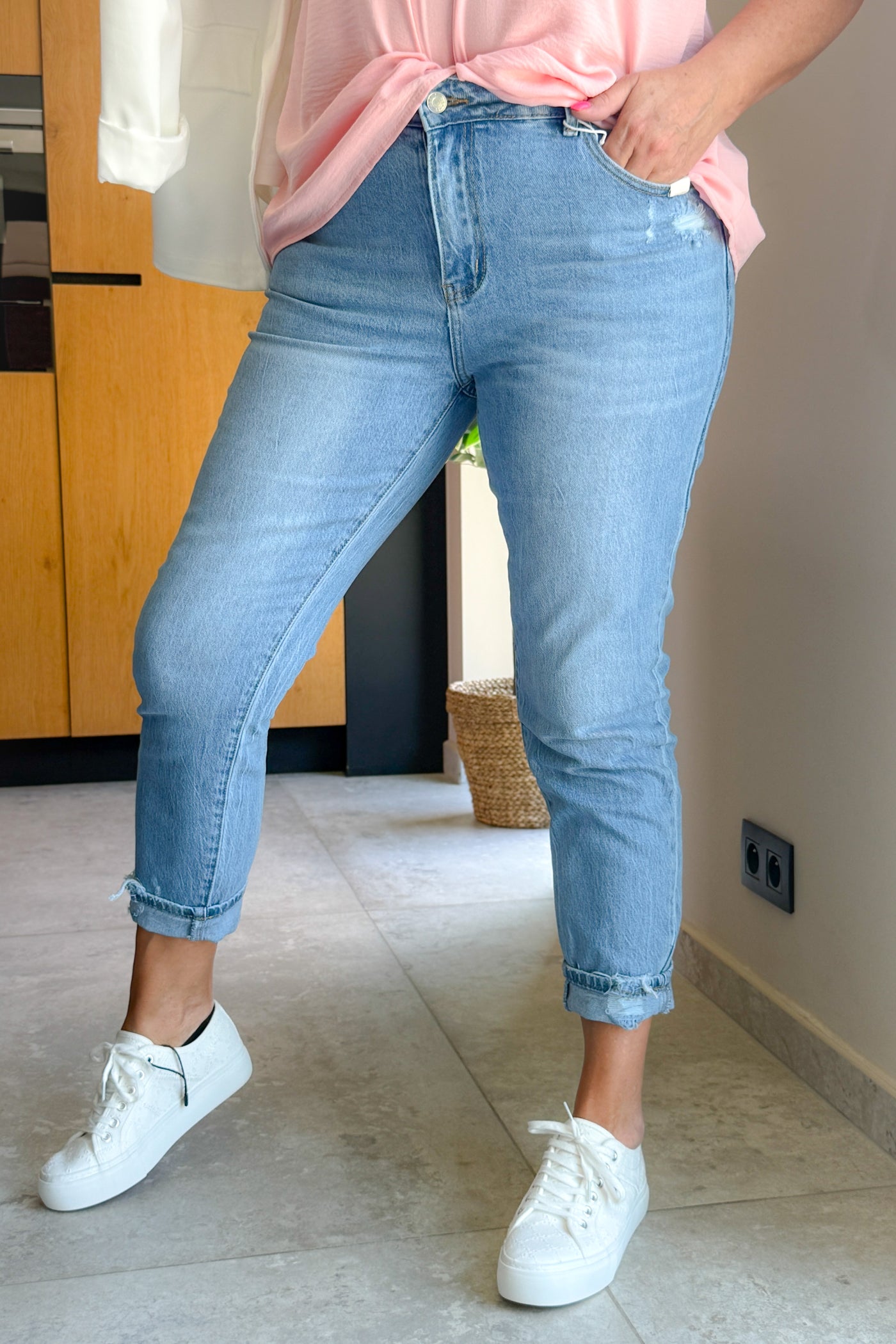 Jeans Mum Fit SKA054 Bleu (15057531765061)