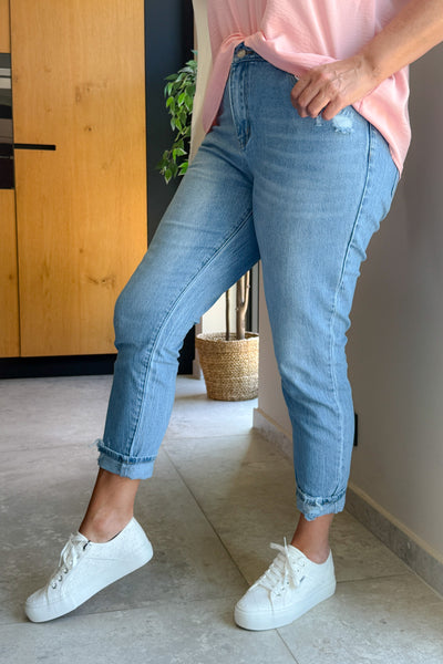 Jeans Mum Fit SKA054 Bleu (15057531765061)