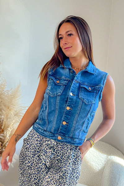 Veste en jeans Sans Manche Lucila (9589088715077)